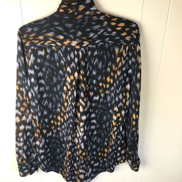 Equipment 100% Silk Print Tie Neck Blouse - Picture 6 of 8